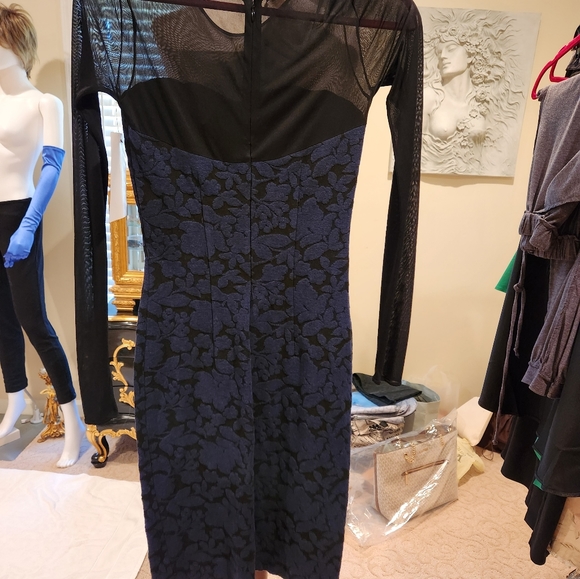 STELLA MCCARTNEY Designer Cocktail Dress Size 38/2 Blue Black Like New - Picture 12 of 14